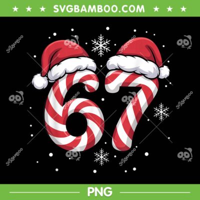 67 Candy Canes PNG, Santa Hat Six Seven Christmas PNG, 6 7 Meme Holiday 67 Candy Canes PNG, Santa Hat Six Seven Christmas PNG, 6 7 Meme Holiday