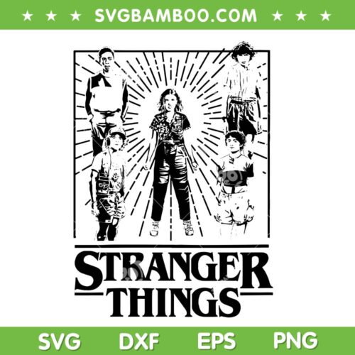 Stranger Things ss5 SVG PNG, Eleven Dustin Lucas Will Mike SVG