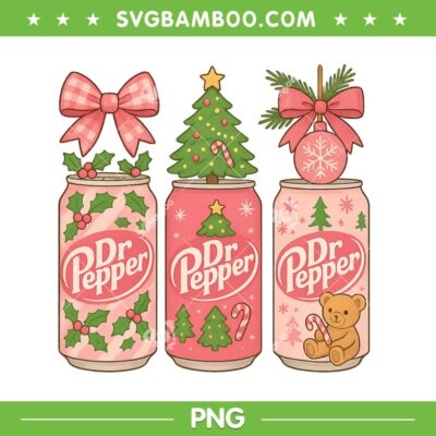 Dr Pepper Merry Christmas PNG, Xmas Dr Pepper Drink PNG