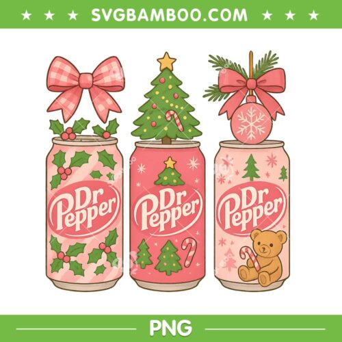 Dr Pepper Merry Christmas PNG, Xmas Dr Pepper Drink PNG
