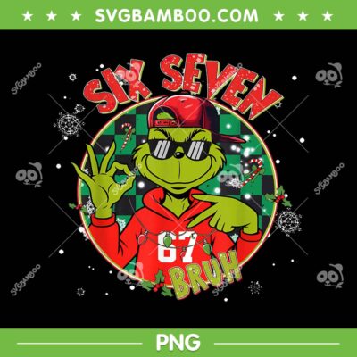Boy Grinch 67 PNG, Funny Six Seven Bruh PNG