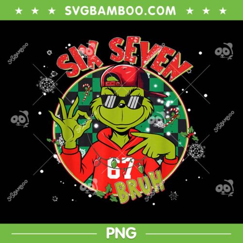 Boy Grinch 67 PNG, Funny Six Seven Bruh PNG