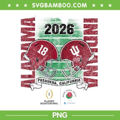 Alabama vs Indiana Hoosiers Rose Bowl 2026 PNG, Alabama Crimson Tide Rose Bowl PNG