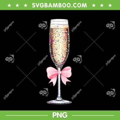 Champagne Coquette Bow PNG, Happy New Years 2026 PNG Champagne Coquette Bow PNG, Happy New Years 2026 PNG