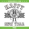 Checkered Happy New Year 2026 PNG, Disco Ball New Year 2026 PNG Checkered Happy New Year 2026 PNG, Disco Ball New Year 2026 PNG