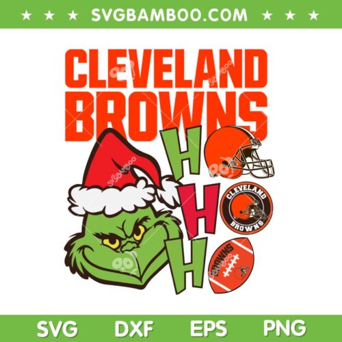 Grinch HoHoHo Cleveland Browns SVG PNG, NFL Football Teams Grinch Merry Xmas SVG