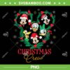 Mickey and Friends Christmas Crew PNG, Disney Characters Christmas Wreath PNG