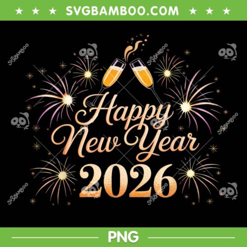 Happy New Year 2026 Party PNG, Hello 2026 Fireworks PNG