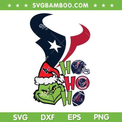 Houston Texans Grinch Ho Ho Ho SVG, Funny Grinch NFL Merry Xmas 2025 SVG PNG
