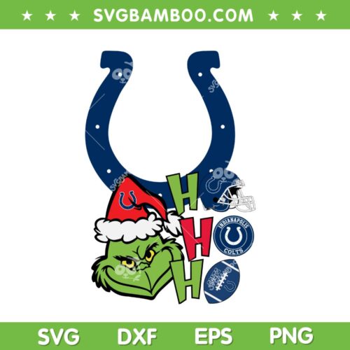 Indianapolis Colts Grinch Ho Ho Ho SVG, Funny Grinch Colts Merry Xmas 2025 SVG PNG
