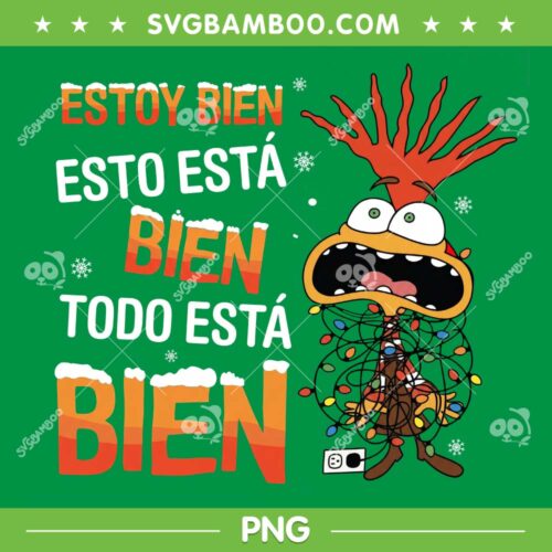 Anxiety Im Fine This is Fine PNG, Funny Inside Out Christmas Lights Spain PNG