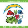 Los Angeles Chargers Grinch HoHoHo SVG, NFL Football Grinch Bundle SVG PNG