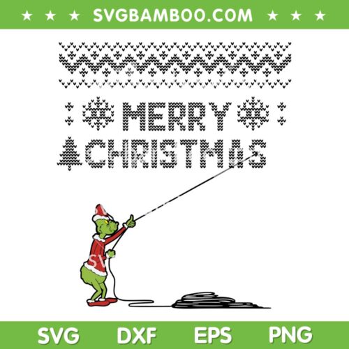 Merry Grinchmas Ugly Sweater SVG, Funny Grinch Ugly Christmas SVG PNG