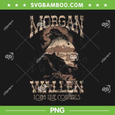 Morgan Wallen Long Live Cowgirls PNG, Retro Morgan Wallen Western Album PNG