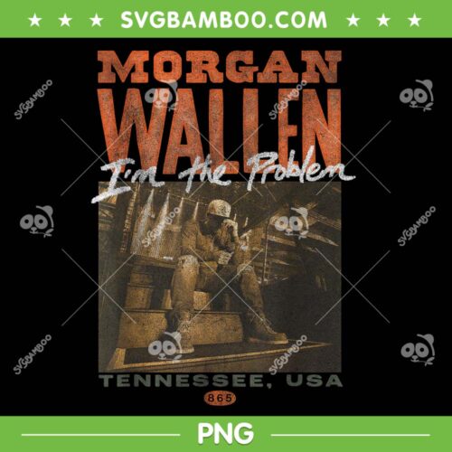 Morgan Wallen I'm the Problem PNG, Tennessee USA 865 Retro PNG