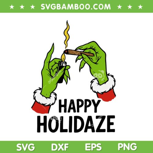 Grinch Pothead Christmas SVG, Funny Grinch Weed Xmas SVG PNG