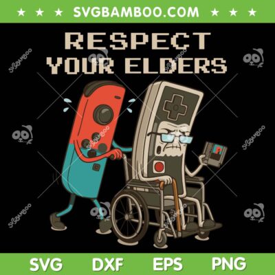 Respect Your Elders SVG, Funny Gamer Controller 80s SVG PNG