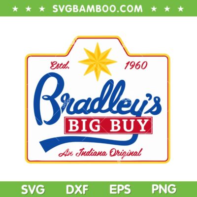 Stranger Things Bradley's Big Buy SVG, WSQK Radio Stranger Things Season 5 SVG PNG, Bradleys Big Buy Truck