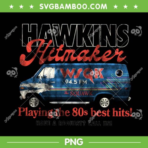 Hawkins Hitmaker WSQK 94 5 FM PNG, Stranger Things Season 5 WSQK PNG