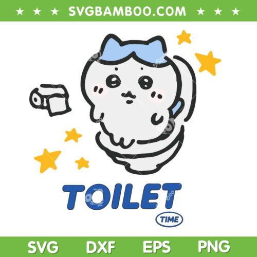 Toilet Time Chiikawa Meme SVG, Funny Chiikawa Anime SVG PNG