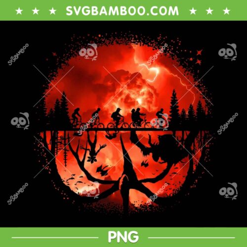Welcome to the Upside Down PNG, Stranger Things ss5 Sunset Poster PNG