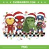 Chibi Avengers Merry Christmas PNG, iron Man Spiderman Hulk Chibi Xmas PNG Chibi Avengers Merry Christmas PNG, iron Man Spiderman Hulk Chibi Xmas PNG