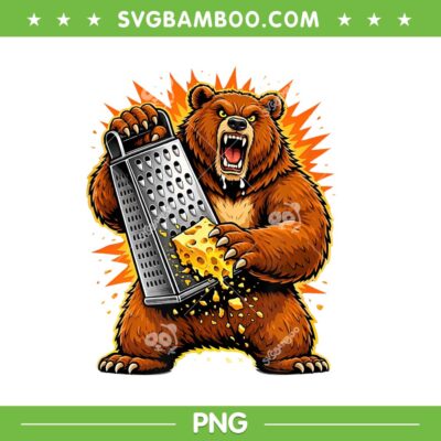 Bear Grater Than Green Bay PNG, Angry Bear Grating Cheese Grater Hater PNG