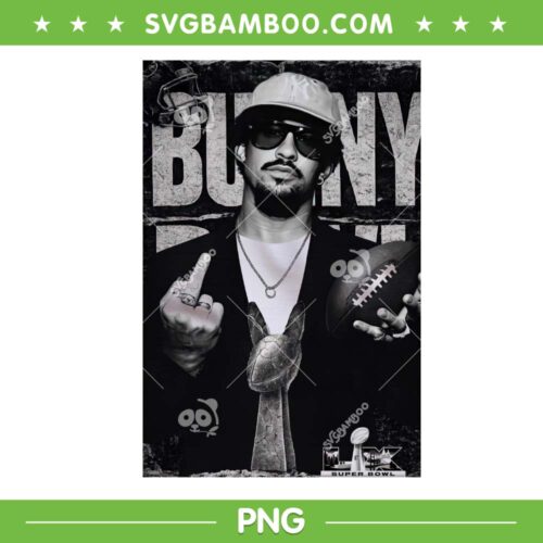 Benito Super Bowl LX PNG, Bad Bunny Middle Finger PNG
