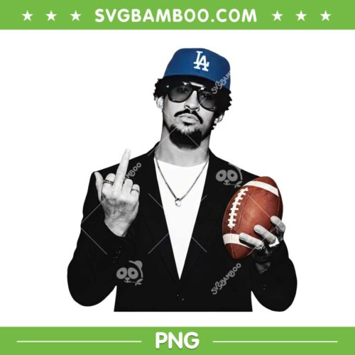 Bad Bunny Super Bowl LX PNG, Benito Bowl Middle Finger PNG