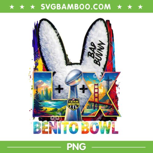 Bad Bunny Super Bowl PNG, Benito Bowl 2026 PNG, Team Benito Super Bowl LX PNG