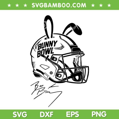 Benito Bowl Helmet SVG, Bad Bunny Super Bowl Helmet SVG PNG