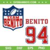 Benito Bowl Puerto Rico SVG, Team Benito Super Bowl SVG PNG