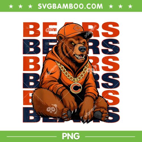 Chicago Bears Thuglife PNG, Cool Bears NFL Football PNG
