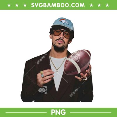 Bad Bunny Denver Broncos Super Bowl PNG, Broncos Football Super Bowl LX PNG
