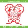 Disney Mouse Valentine SVG PNG, Mickey and Minnie Mouse in Love SVG