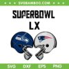 Super Bowl Seahawks vs Patriots SVG, Super Bowl LX Championship SVG PNG Super Bowl Seahawks vs Patriots SVG, Super Bowl LX Championship SVG PNG
