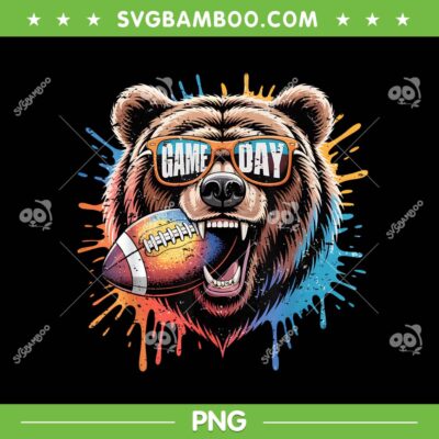 Bear Game Day PNG, Chicago Bears Sunglasses Gameday PNG
