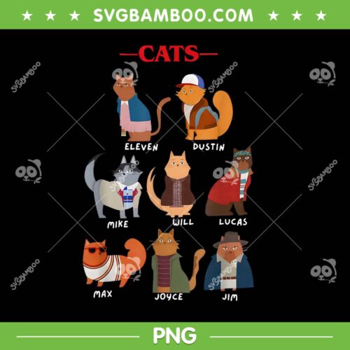 Stranger Things Cats Meme PNG, Stranger things Season 5 Characters PNG
