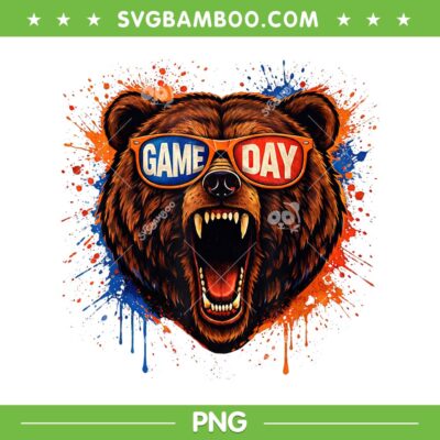Bear Game Day PNG, Bear Football Sunglasses PNG