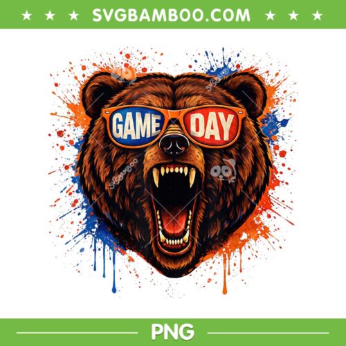 Bear Game Day PNG, Bear Football Sunglasses PNG