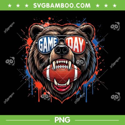 Game Day Bear PNG, Chicago Bears Lovers Game Day PNG