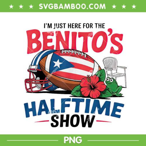 I'm Just Here for The Halftime Show 2026 PNG, Bad Bunny Super Bowl LX PNG