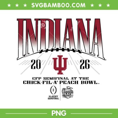 Indiana Hoosiers CFP Semifinal Peach Bowl 2026 PNG, Indiana Playoff Semifinal PNG Indiana Hoosiers CFP Semifinal Peach Bowl 2026 PNG, Indiana Playoff Semifinal PNG
