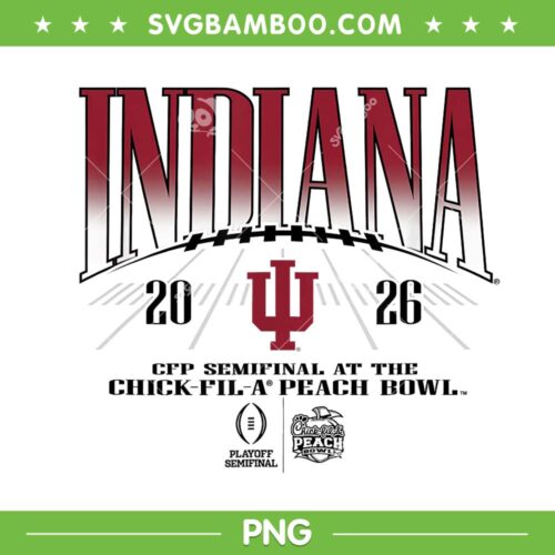 Indiana Hoosiers CFP Semifinal Peach Bowl 2026 PNG, Indiana Playoff Semifinal PNG