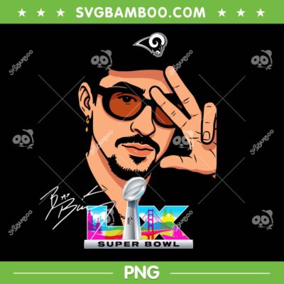 Bad Bunny Los Angeles Rams PNG, Los Angeles Super Bowl LX PNG Bad Bunny Los Angeles Rams PNG, Los Angeles Super Bowl LX PNG
