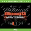 Miami Hurricanes National Championship PNG, CFP 2026 Miami Champions PNG Miami Hurricanes National Championship PNG, CFP 2026 Miami Champions PNG