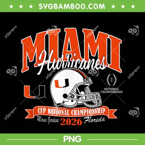 Miami Hurricanes CFP Champions 2026 PNG, Miami Football National Championship PNG