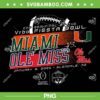 Miami Hurricanes vs Ole Miss 2026 PNG, Rebels Fiesta Bowl 2026 CFP Semifinal PNG