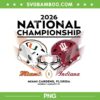 Miami vs Indiana CFP 2026 PNG, National Championship 2026 PNG Miami vs Indiana CFP 2026 PNG, National Championship 2026 PNG