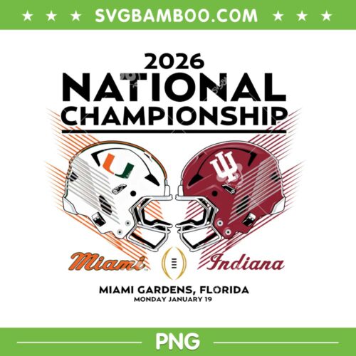 Miami vs Indiana CFP 2026 PNG, National Championship 2026 PNG